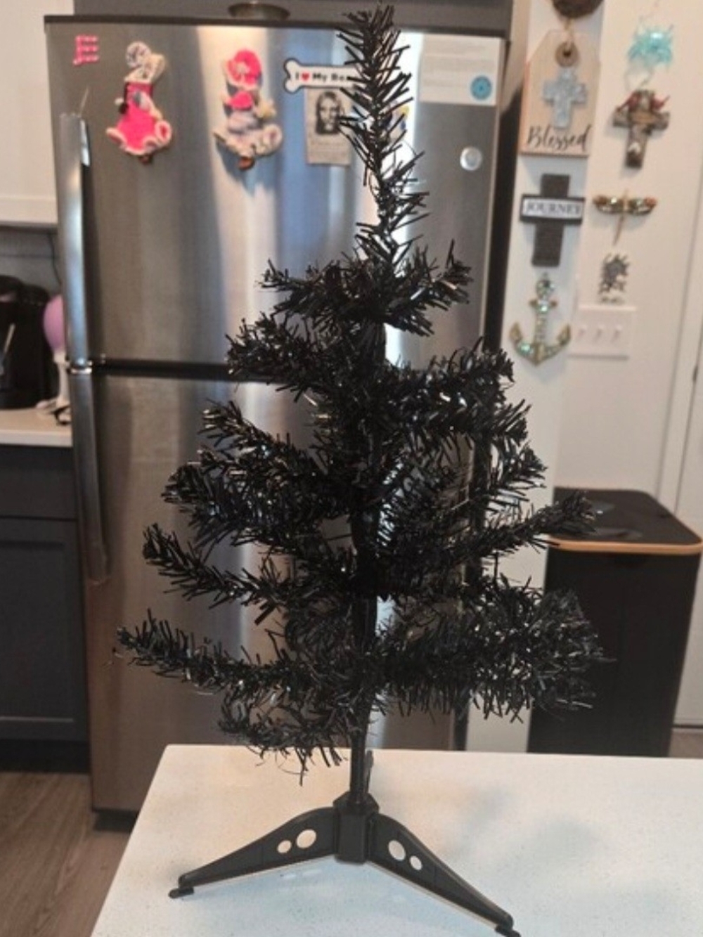Mini Black Artificial Holiday Tree - Unbranded